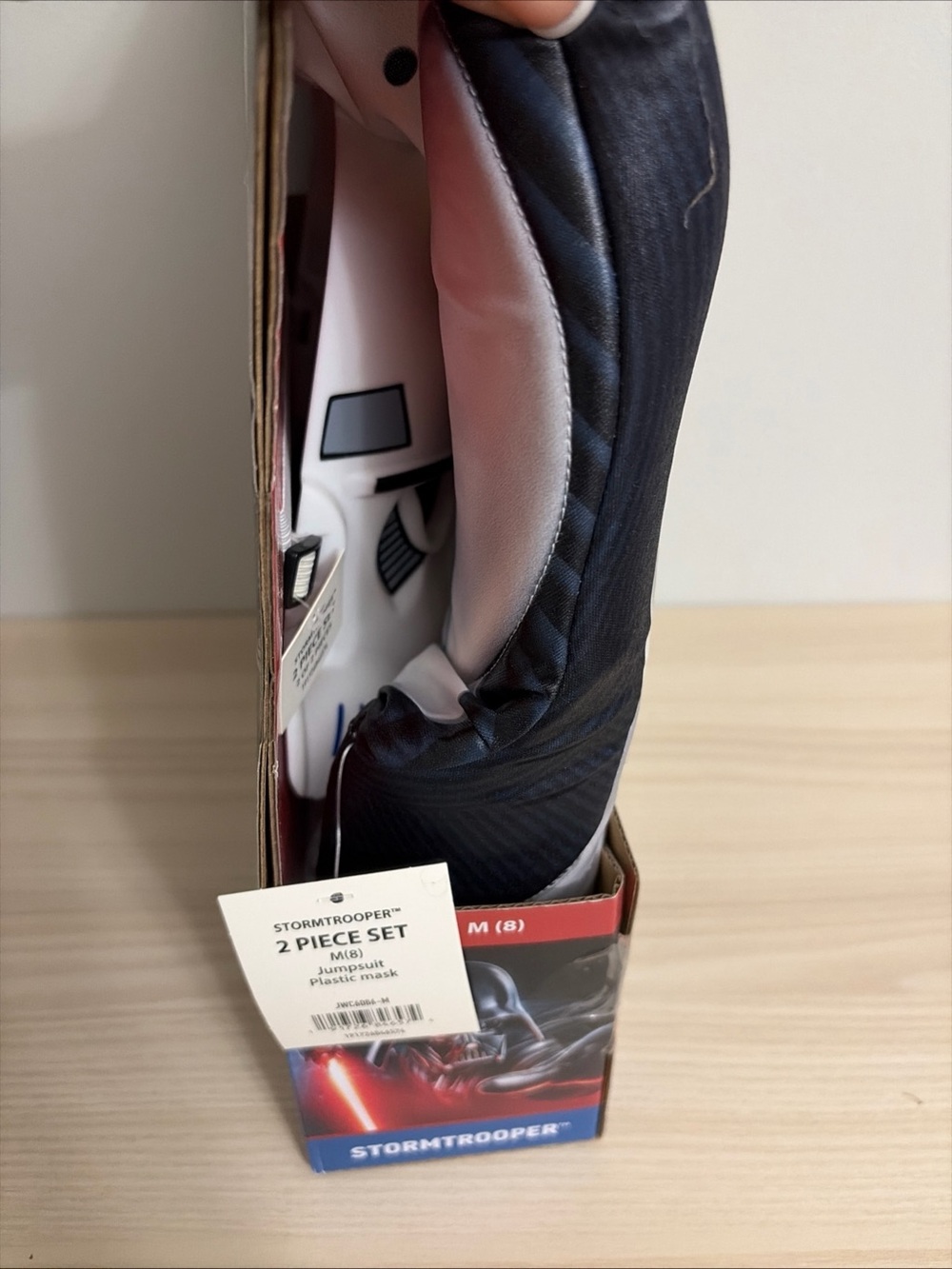 Star Wars New!Stormtrooper Boys' Costume - White & Black size 8 - Picture 6 of 6